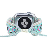 Mint Green Boho Style Nylon Webbing Woven Apple Watch Strap Band