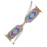 New Grey Boho Style Nylon Webbing Woven Apple Watch Strap Band