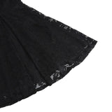 1950s Floral Lace Swing V Collar Dress