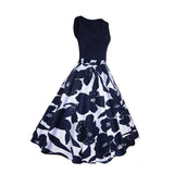 1950s Floral Swing Dress