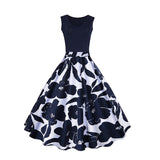 1950s Floral Swing Dress