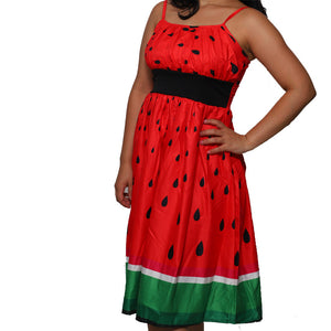 1950s Fruit Watermelon Swing Dress
