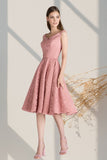 1950s Lace Floral Swing Dress
