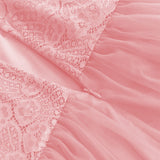 Pink 1950s Lace Belted Bow Swing Dress