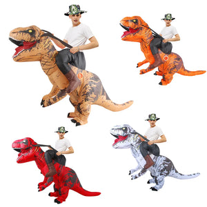 Anime Fancy Mascot Dinosaur Inflatable Christmas Halloween Cosplay Costumes Dress T-rex Suit