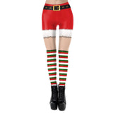 New Stripe Capri Leggings Women's High Waisted Workout Christmas Seamless Printed Fitness Leggings