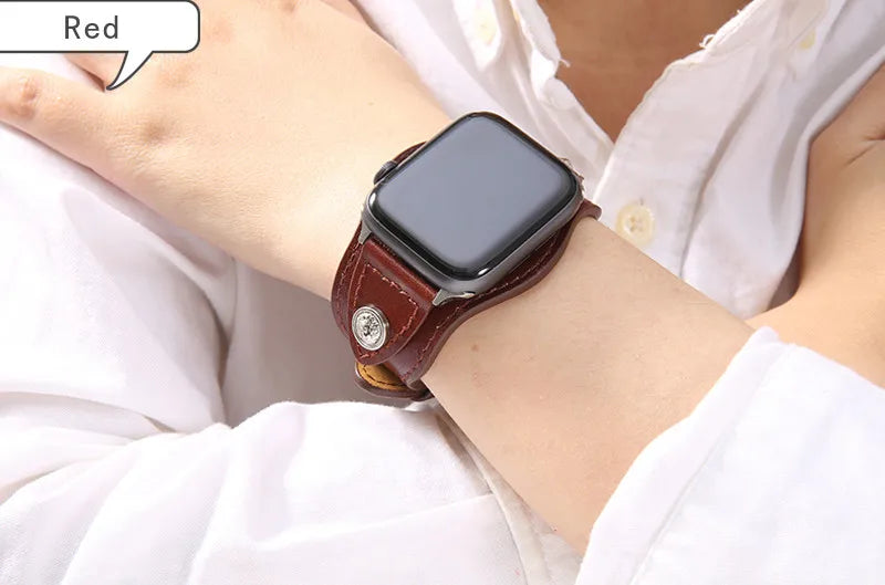 Retro Leather Strap for Apple Watch Band 44  40mm  Genuine Leather Retro Wristband  38 42mm for Iwatch Series 5/4/3/2 Bracelet