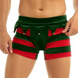 Men's Santa Claus Christmas Boxer Shorts Holiday Novelty Boxer Shorts Bottoms Xmas New Year Cosplay Panties Underwear