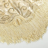 Vintage 1920s Scarves Pashmina Tassel Beaded Flapper Shawl Women Luxury Sequin Mesh Cape Cover Up Shawls and Wraps