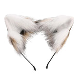 Women Animal Ears Headdress Plush Furry Ears Headband Lolita Headpiece Halloween Christmas Handmade Cosplay Accessories