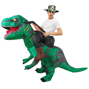 Anime Fancy Mascot Dinosaur Inflatable Christmas Halloween Cosplay Costumes Dress T-rex Suit