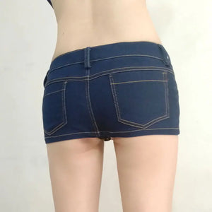 Women Open Crotch Tassel Pencil Micro Mini Jeans Skirt Tight Hip Slim Package Hip Skirt Button Crotch Bottom Wear Club Dance 55