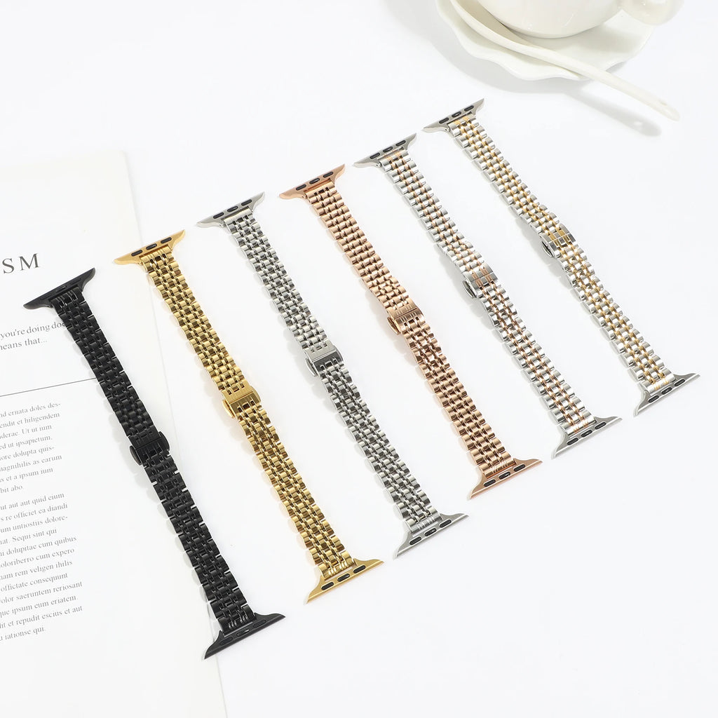 Stainless Steel Strap For Apple Watch Band Women 49mm 41mm 40mm 44mm 45mm Replacement Bracelet iWatch Ultra Series 9/8/7/6/SE/5