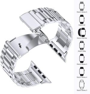 Band For Apple Watch 7 6 5 4 45mm 41mm 40mm 44mm Metal Strap Stainless Steel Watchband for iWatch series 3 2 1 38MM 42MM Bracelet