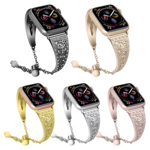 Apple Watch Band Vintage Link Bracelet Women Metal Carved iWatch Strap