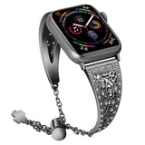 Apple Watch Band Vintage Link Bracelet Women Metal Carved iWatch Strap
