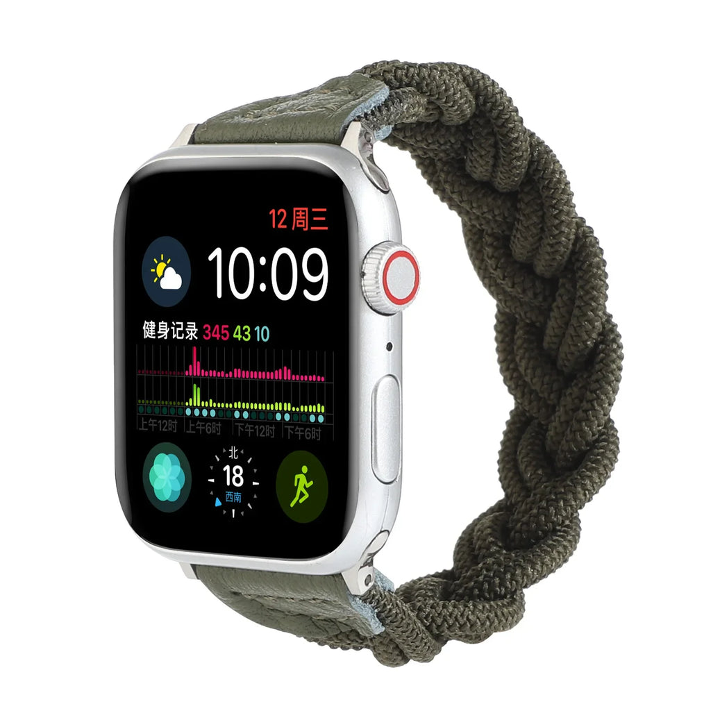 Braided Woven Strap for Apple Watch Band 44mm 40mm iWatch series 6 5 4 3 SE bands 38mm 42mm Nylon Sport Loop bracelet watchband