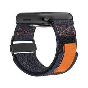 Canvas Sport Strap For Apple Watch Ultra2 49mm Loop Nylon Band For iWatch Series 8 7 6 SE 45mm 44mm 42mm 41mm 40mm 38mm Bracelet