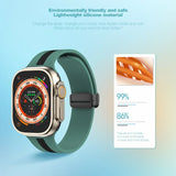 Magnetic Strap For Apple watch ultra2 band 49mm 44mm 45mm 40mm 41mm 42mm 38mm 45 mm Silicone Bracelet iWatch Series 7 8 se 6 5 3