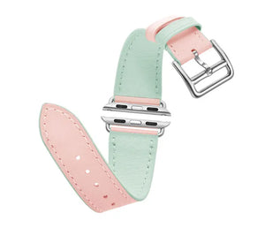 45mm Genuine Leather bracelet strap for apple watch band 42mm 38mm 44mm 40mm watchband for iwatch series 7 se 6/5/4/SE/3/2 41mm