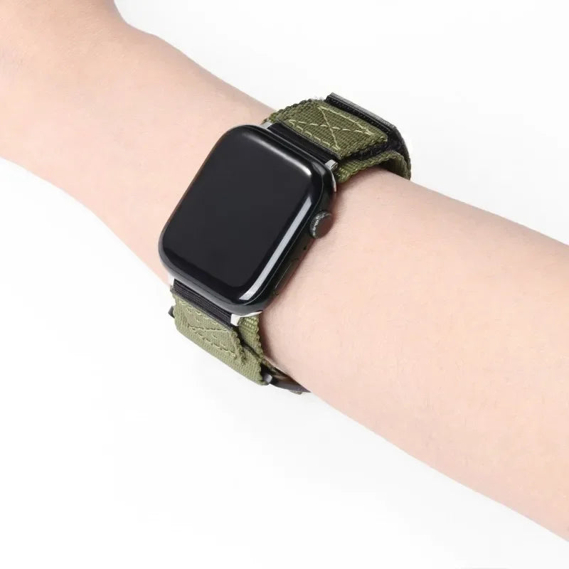 Nylon Sport Band For Apple Watch Ultra 49MM 45mm 44mm 41mm 40mm Replacement Strap For iWatch Series 8 7 6 SE 5 4 Bracelet