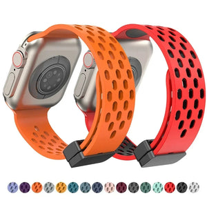 Magnetic Strap For Apple Watch Ultra 49mm band 8 7 44mm 45mm 41mm 40mm 42mm 38mm Silicone Correa Bracelet iWatch Series 6 se 5 4