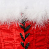 Sexy Christmas Corset Santa Corsets Red Corselet Overbust Costume Cosplay Party Costumes Womens Rave Bustiers Plus Size Sexy