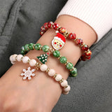 Bohemian Stretch Beads Bracelets for Women Christmas Multilayered Stackable Bracelet Set Girls Multicolor Charm Jewelry Gift