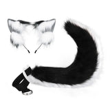 Cartoon Foxes Cat Ear Shape Hair Hoop with Tail Set Performances Hair Holder Cosplay Party Headwear for Teenagers Woman