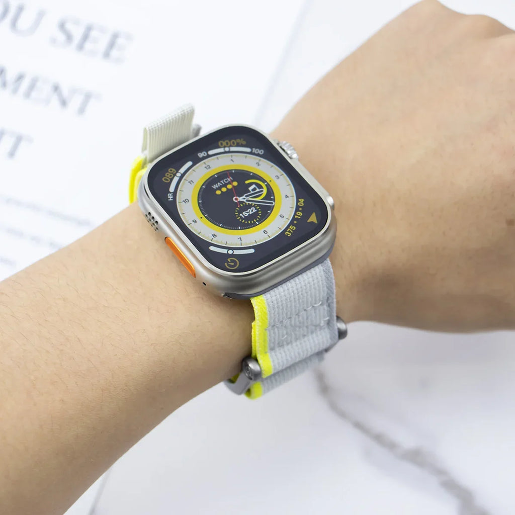 Nylon Strap for Apple Watch Ultra 2 Band 49mm 44mm 45mm 42mm 40mm 41mm 38mm Sport Straps Iwatch Series 9 8 7 SE 9 6 5 4 Bracelet