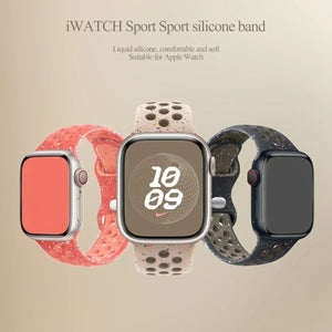 Original Sport Rubber Strap for Apple Watch Band Ultra 2 49mm 45mm 44mm 42mm 38mm Colored Particles Band for IWatch 9 8 7 6 5 SE