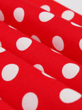 Women Pinup 1950s Vintage Polka Dot Dress Halter Cap Sleeve Button Front Evening Party Rockabilly Ladies Dresses