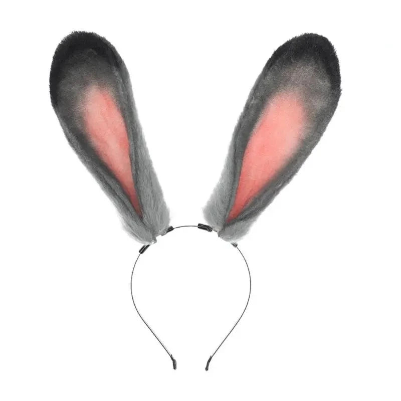 Shower Bunny Ear Headband Woman Students Washing Face Hairband Large Rabbit Ears Headbands Plush Spring Hair Hoop