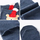 4Pairs/Set Christmas Women Girl Cute Soft Cotton Elk Striped Middle Tube Socks Lovely Cartoon Animals Warm Xmas Gifts