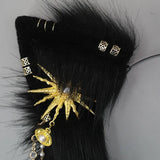 Anime Character Headband Wolf Ears Shape Hair Hoop Plush Carnivals Party Headpiece Cosplay Party Costume Props Unisex