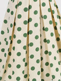 Polka Dot Print Vintage Suspender Skirts for Women Summer Clothes Preppy Style 2024 Belted Pleated Midi Skirt