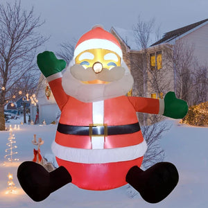 Christmas Santa Claus Inflatable 1.2M LED Lights Model Festival Decoration Outdoors Courtyard Props Ornament Gift