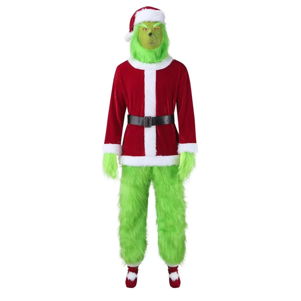 M-6XL Christmas Costumes for Couples Santa Claus Cos Christmas Dress Women Set