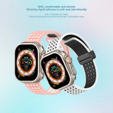 Silicone Strap for Apple Watch Band 49mm 44mm 45mm 41mm 42mm 40mm Magnetic Bracelet For Iwatch Series 9 8 7 6 SE 5 4 Ultra 2