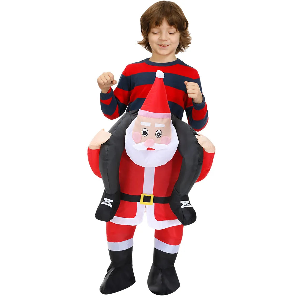 Christmas Santa Claus Adult Inflatable Costume Fancy Funny Cosplay Clothing For Performance Festival Carnival Party Costume