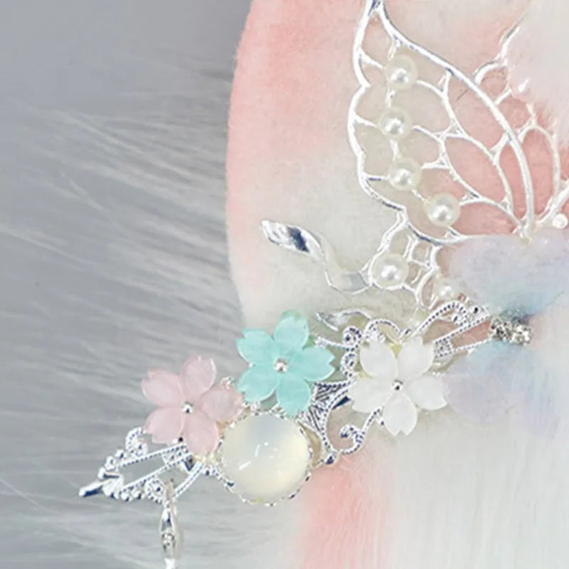 Chinese Style Cat Ears Headband Cute Amusement Park Party Hair Decors for Girls