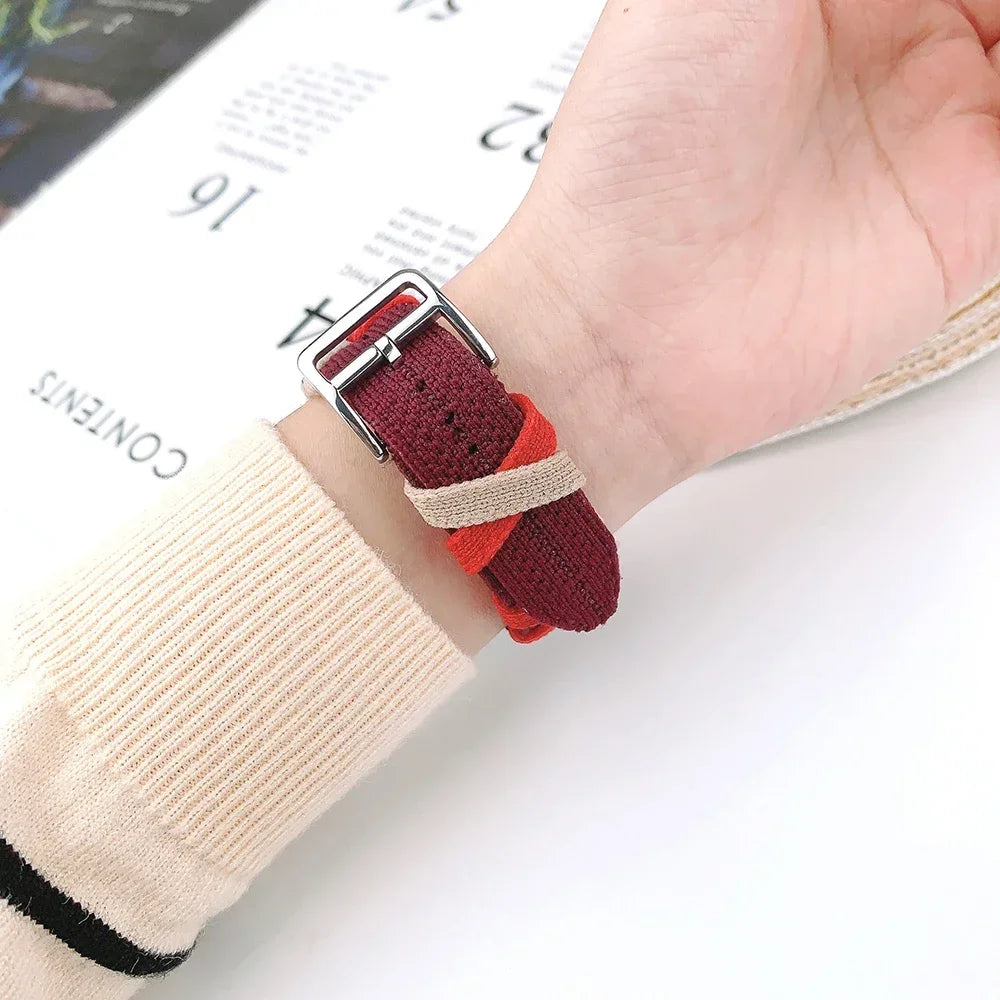 Original Nylon Loop Band For Apple Watch Ultra 2 49mm Bridon Strap For IWatch Series 9 8 SE 7 6 5 49mm 44mm 45mm 41mm 40mm 38mm