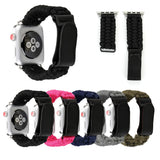 Survival Rope strap For Apple watch band 49mm 44mm 40mm 45mm/41mm 42mm 38mm Outdoors Leather clasp belt Bracelet iWatch 5 se 6 7