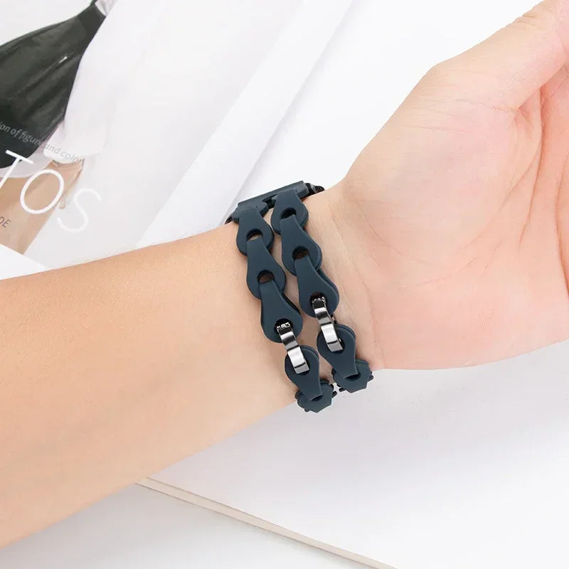 Silicone Strap For Apple Watch Ultra2 49mm Band 42mm44mm 45mm 40mm 41mm sport correa bracelet for iwatch Series 9 8 7 6 5 se 4 3