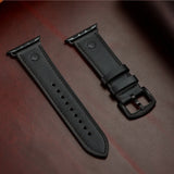 Leather Strap For Apple watch band 44mm 40mm 45mm 49mm 41mm 45 mm correa Cowhide Bracelet iWatch series 8 9 3 se 5 4 6 7 Ultra 2