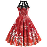 Dress for Women Sexy Slip Dresses Fashion Christmas Snowflakes Print Holiday Outfit Sleeveless Cosplay Costume Girls Clothes