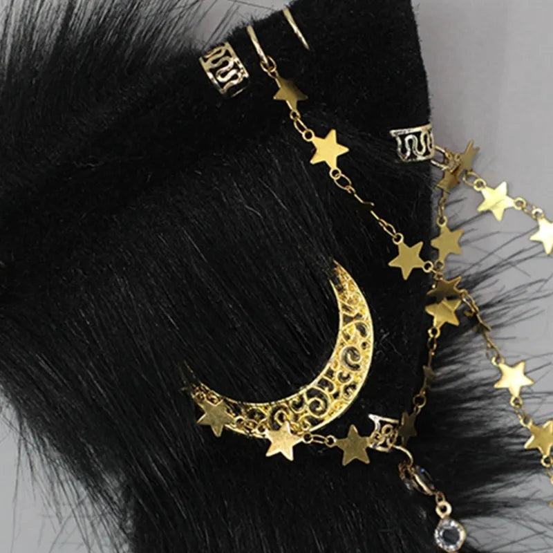 Anime Character Headband Wolf Ears Shape Hair Hoop Plush Carnivals Party Headpiece Cosplay Party Costume Props Unisex