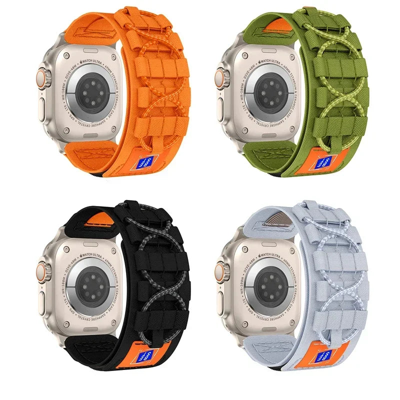 Sport Nylon Braided Strap for Apple Watch Ultra 2 Band 49mm Bracelet for iWatch 9 8 7 6 5 SE  45mm 44mm 42mm Watchbands