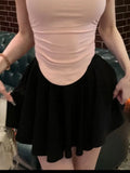 New In Now Summer Women's Skirts High Waisted Mini Mirco Pleated Skirts Sexy Streetwear Woman Clothing Cute Costume Party Outfit