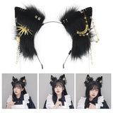 Anime Character Headband Wolf Ears Shape Hair Hoop Plush Carnivals Party Headpiece Cosplay Party Costume Props Unisex